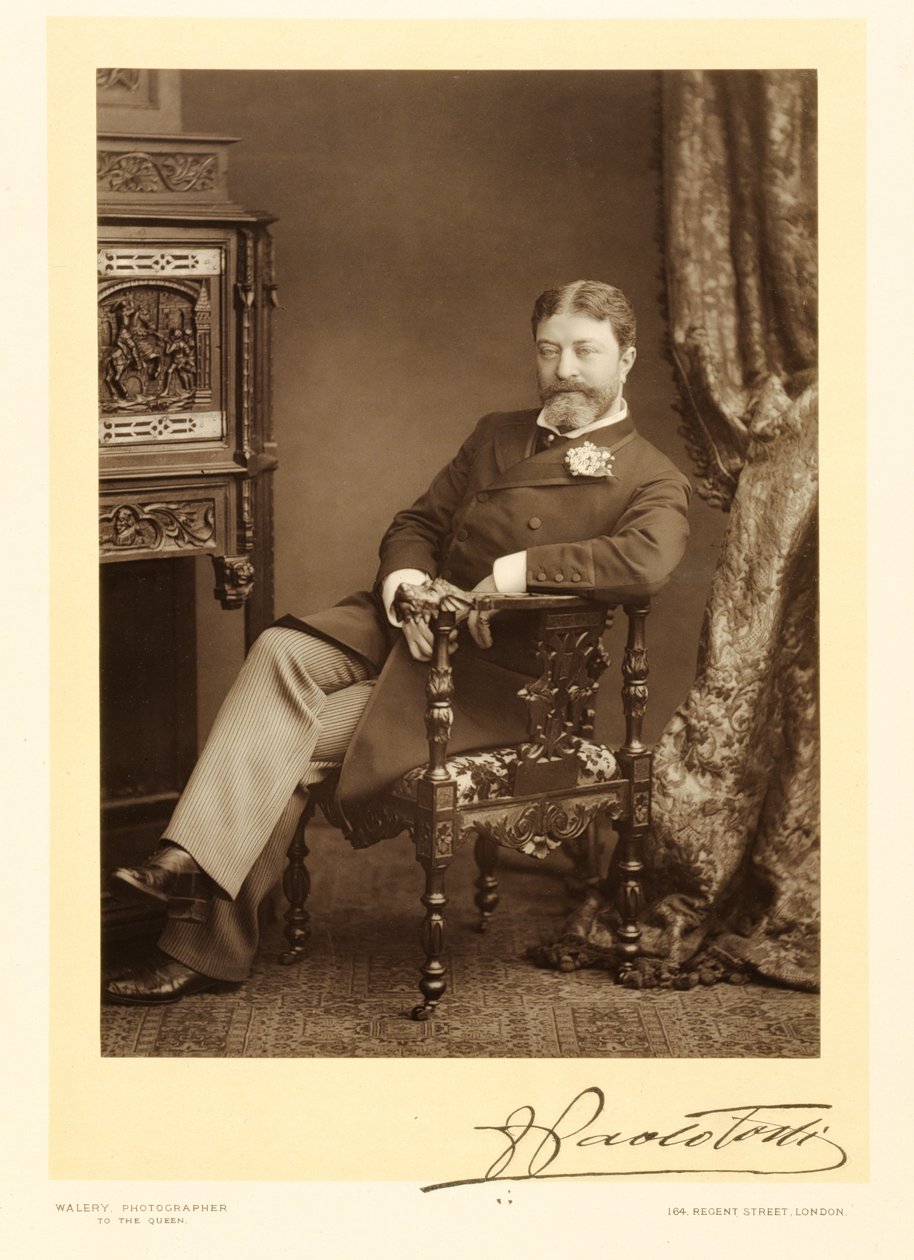 Sir Francesco Paolo Tosti (1847-1916), skladatel písní, portrétní fotografie od Stanislaus Walery