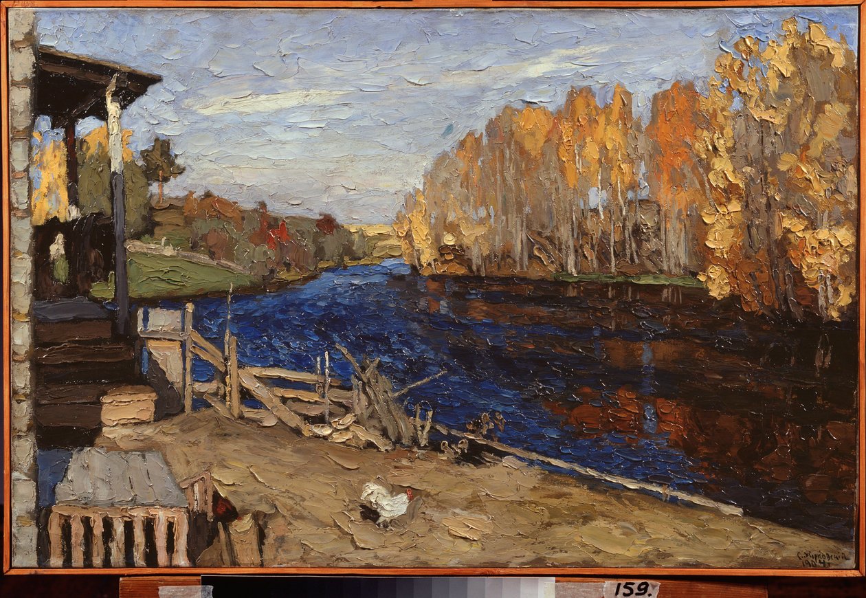 Podzim. Obraz Stanislava Yulianoviče Žukovského (1873-1944), olej na plátně od Stanislav Joulianovitch Joukovski