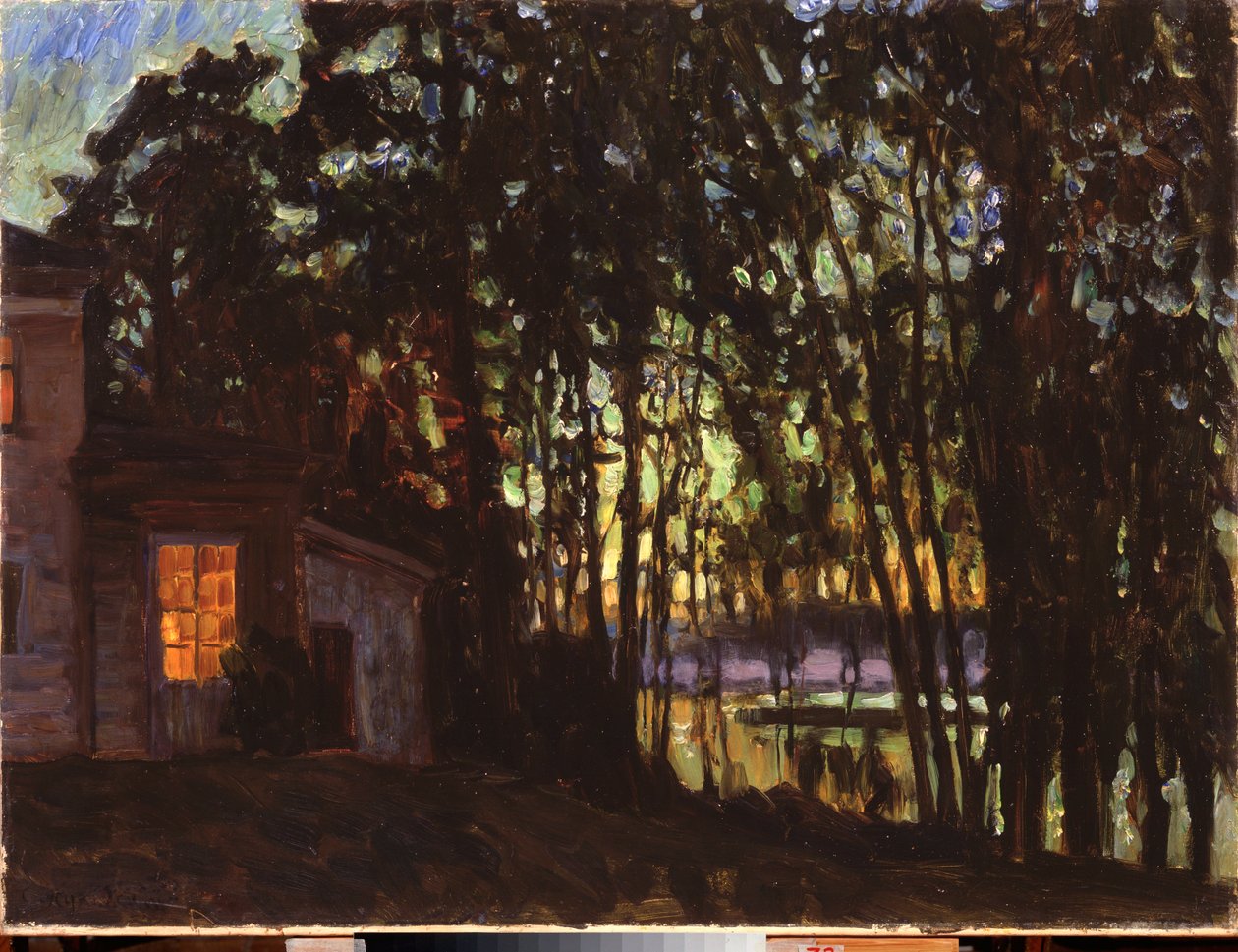 červencová noc. Obraz Stanislava Yulianoviče Žukovského (1873-1944), olej na plátně od Stanislav Joulianovitch Joukovski