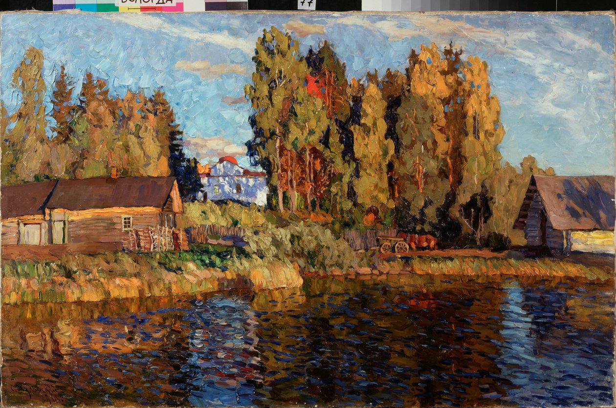 Večer. Obraz Stanislava Yulianoviče Žukovského (1873-1944), olej na plátně od Stanislav Joulianovitch Joukovski