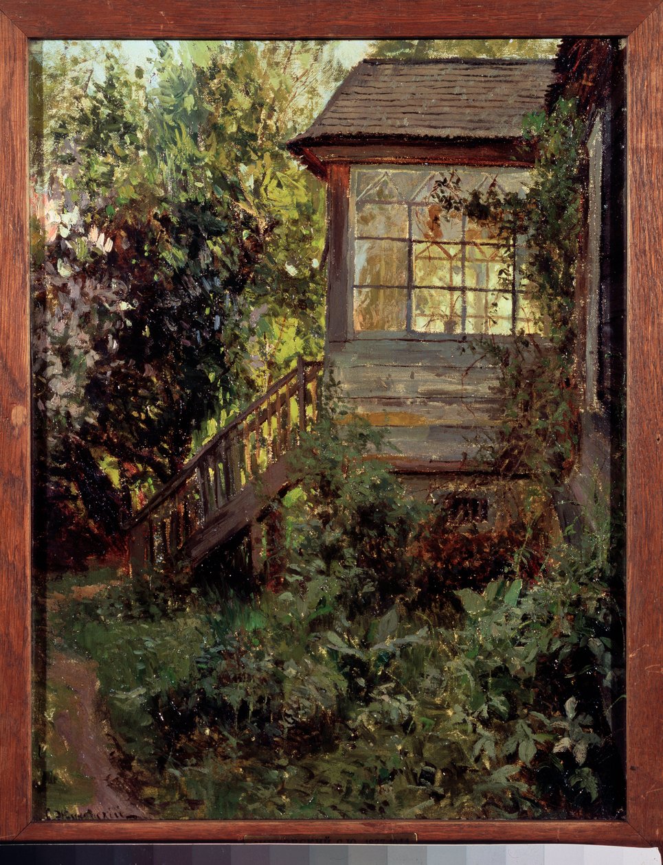 Venkovský dům. Terasa. Obraz Stanislava Yulianoviče Žukovského (1873-1944), olej na plátně. Ruské umění, konec 19.-20. století. Státní Treťjakovská galerie, Moskva. od Stanislav Joulianovitch Joukovski
