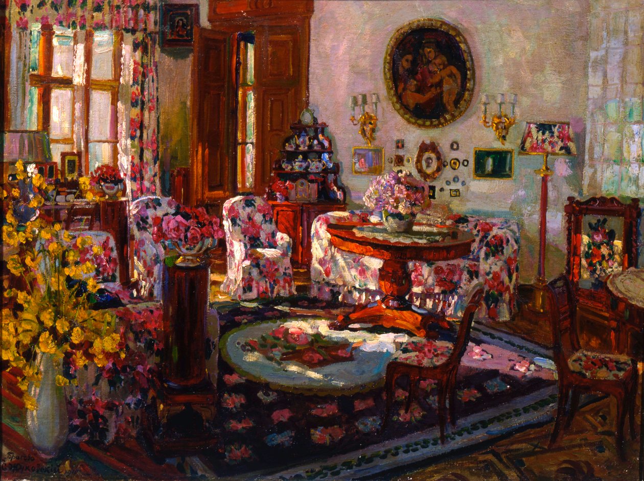 Interiér v Manor House Brasovo, 1912. od Stanislav Julianovic Zukovskij
