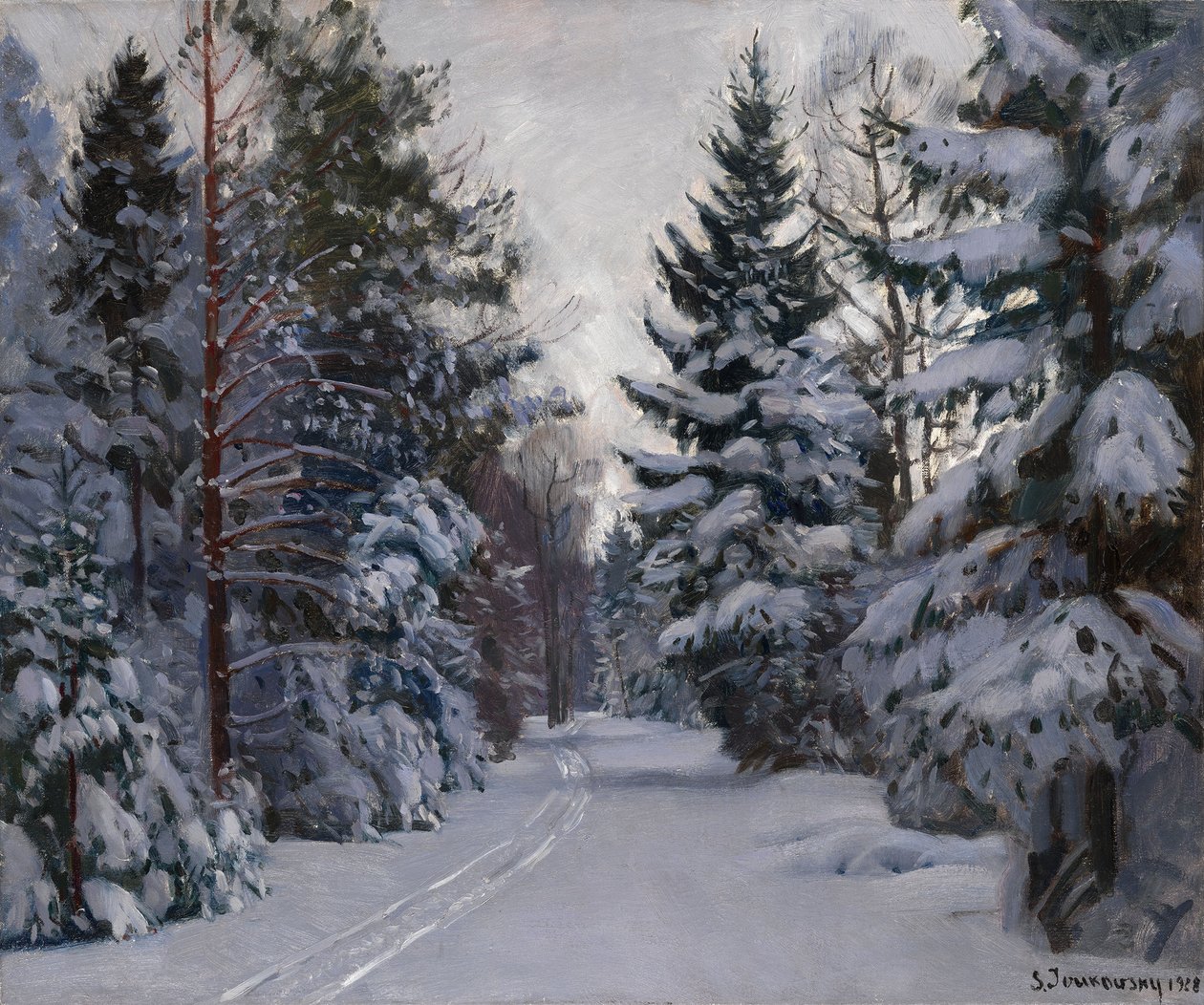 Stopy ve sněhu, 1928 od Stanislav Julianovic Zukovskij