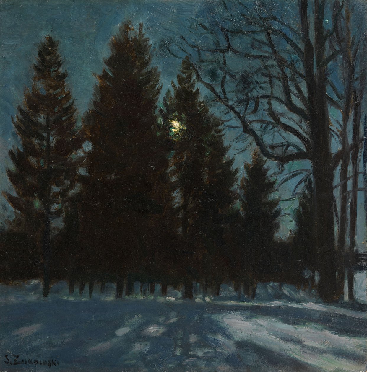 Zimní noc, 1931 od Stanislav Julianovic Zukovskij