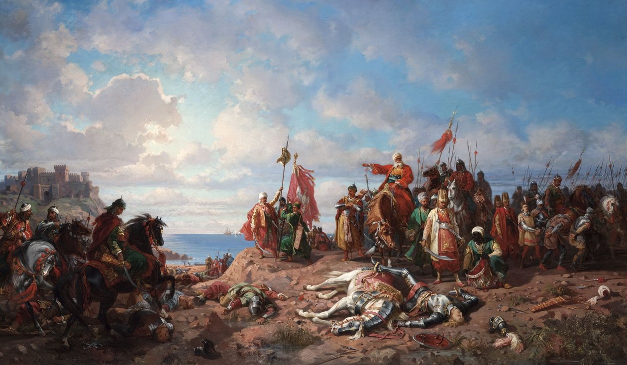 Smrt krále Wladyslawa III ve Varně, 1865-1875 od Stanislav Khlebovsky
