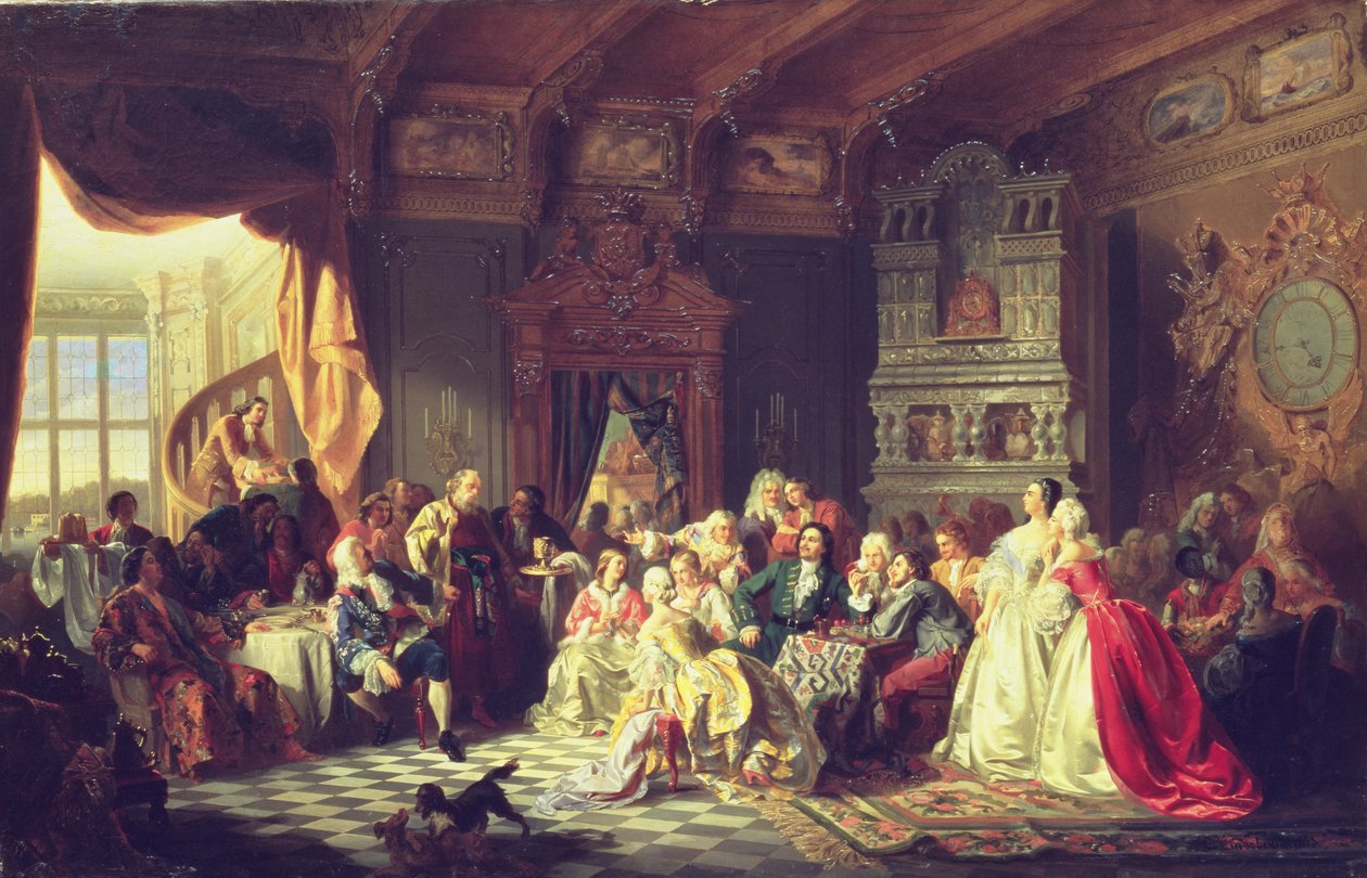 Shromáždění za Petra Velikého od Stanislaw Chlebowsky