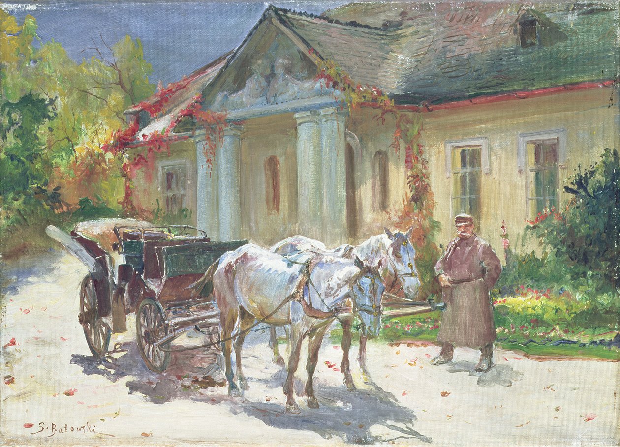 Před polským panstvím, kolem roku 1930 (olej na plátně) od Stanislaw Kaczor Batowski