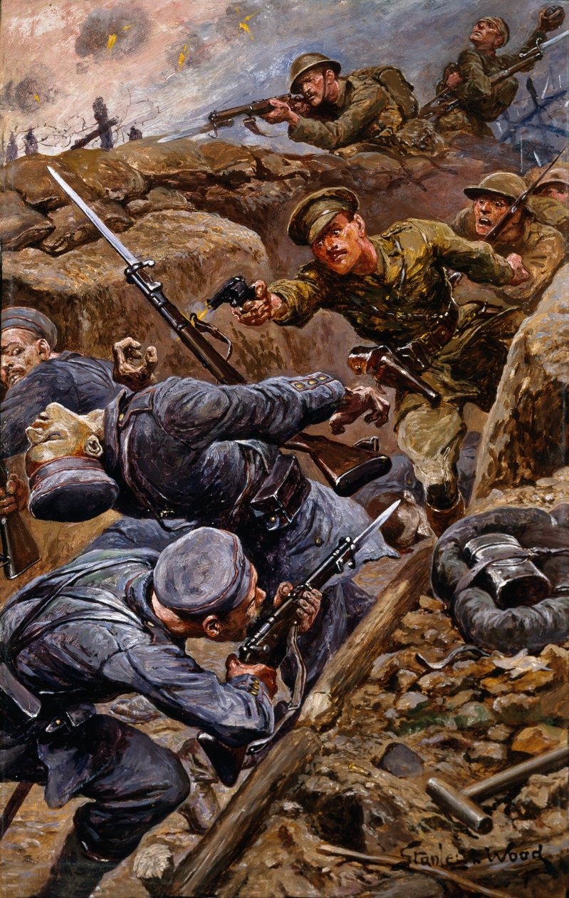 Kapitán Reginald James Young vyhrál vojenský kříž v bitvě na Sommě, 1916 od Stanley L. Wood