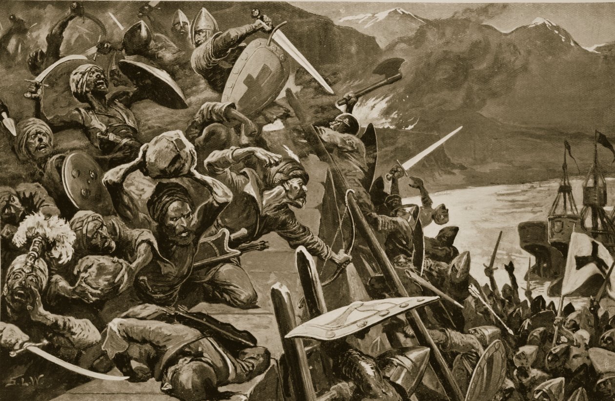 Křižáci útočí na Nicaea od Stanley L. Wood