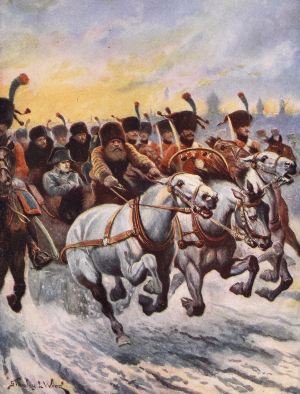 Napoleon na ústupu z Moskvy od Stanley L. Wood
