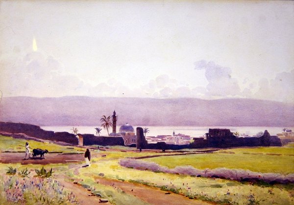 Uvnitř zdí Tiberia, kolem roku 1905 (akvarel na papíře) od Stanley Inchbold
