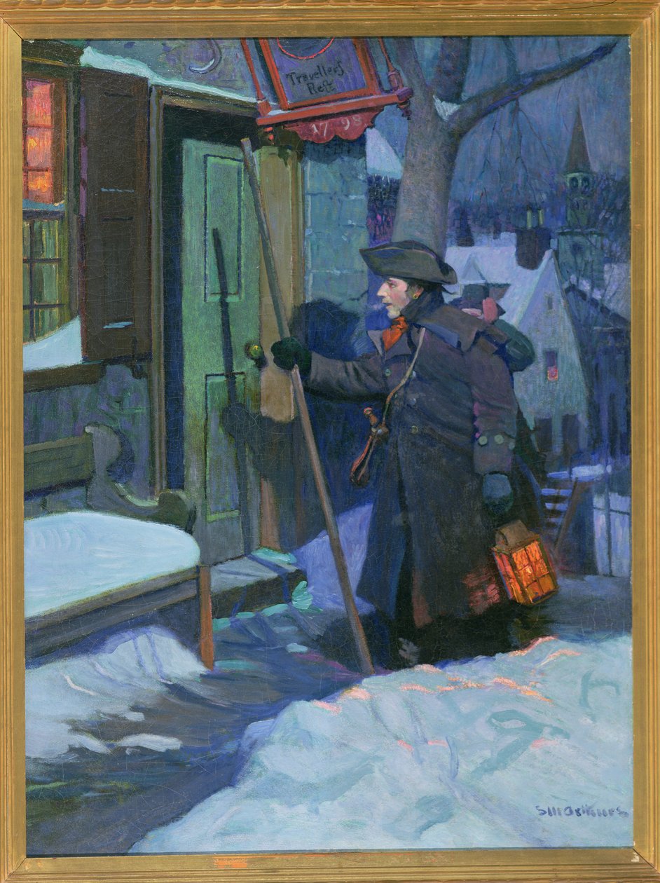 Silvestr (nebo Noční hlídka) (olej na plátně) od Stanley Massey Arthurs
