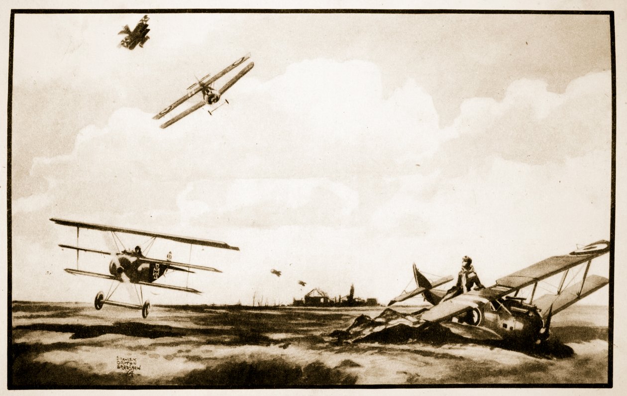 Smrt Richthofen, ilustrace z 