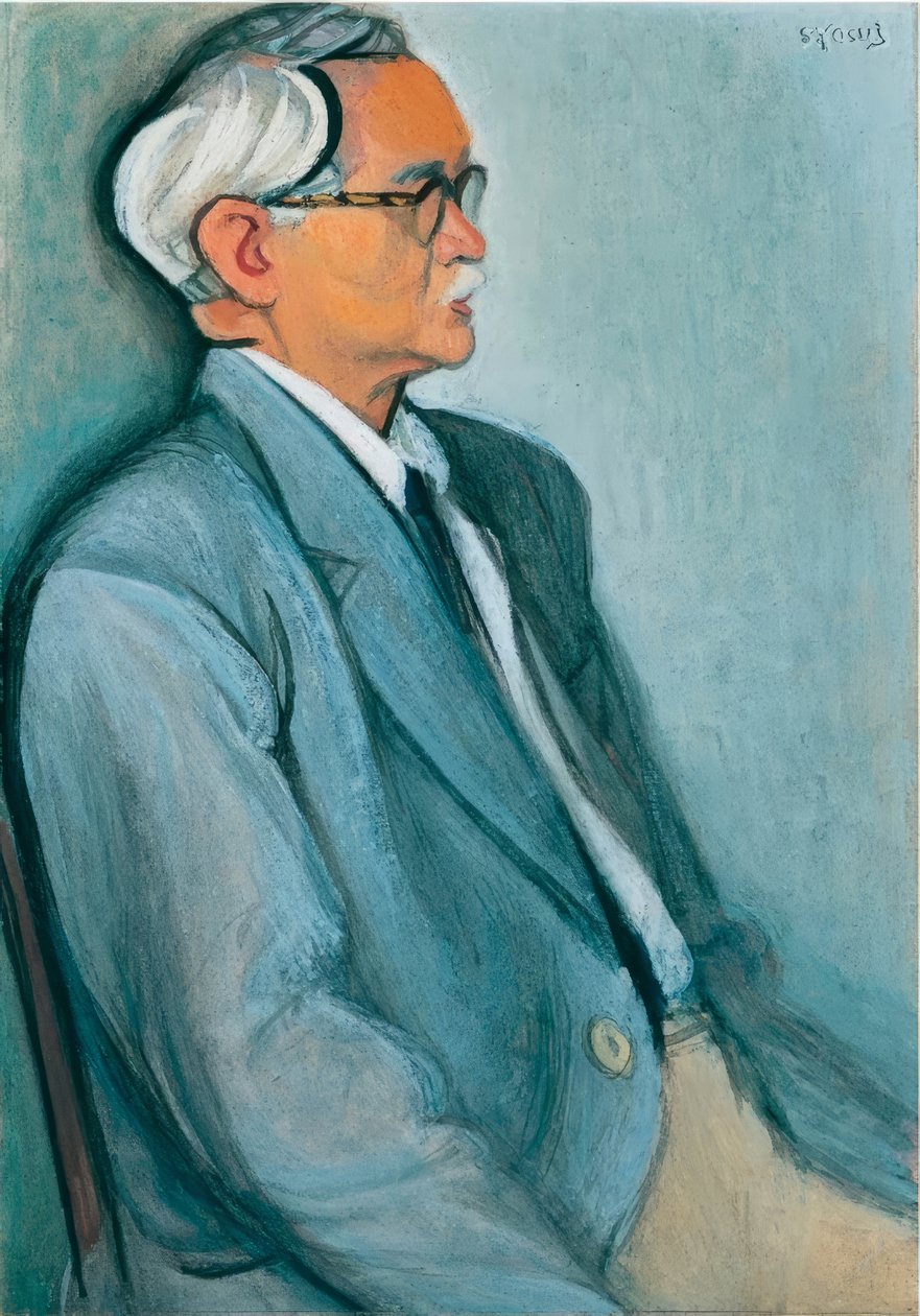 Portrét Abe Yoshishigeho od Sōtarō Yasui