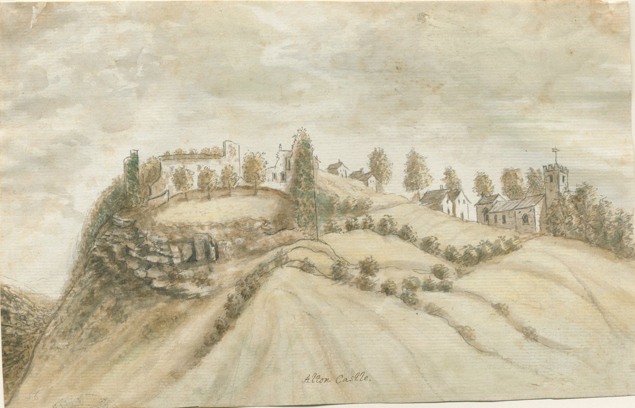 Alton Castle: malba vodovými barvami, nd [1762-1802] od Stebbing Shaw