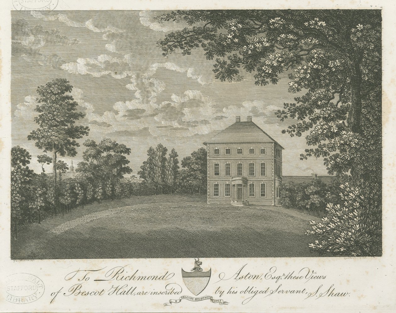Bescot Hall: rytina a [konec 19. století] od Stebbing Shaw