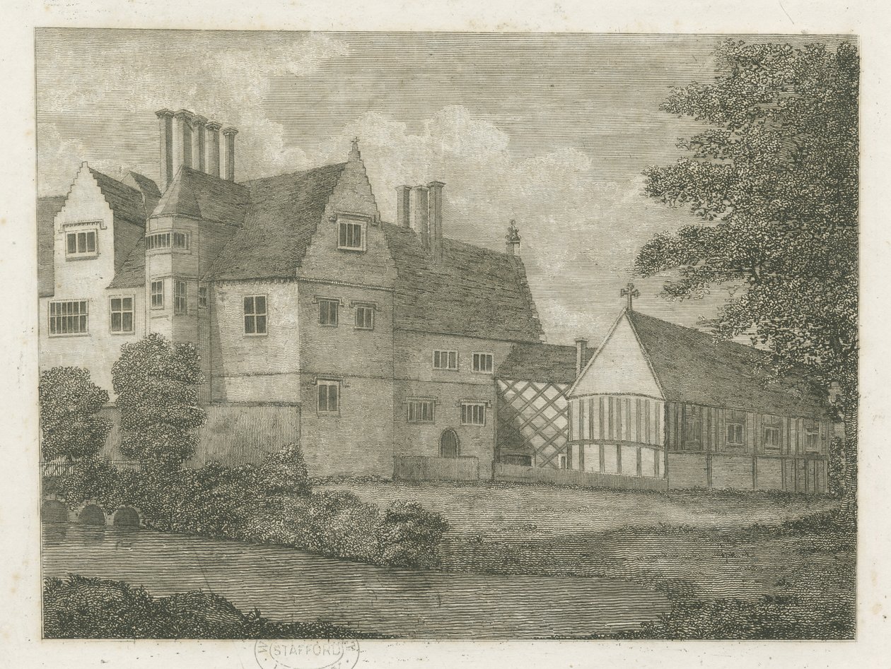 Brewood - Black Ladies Priory: rytina a [? 18. století] (tisk) od Stebbing Shaw