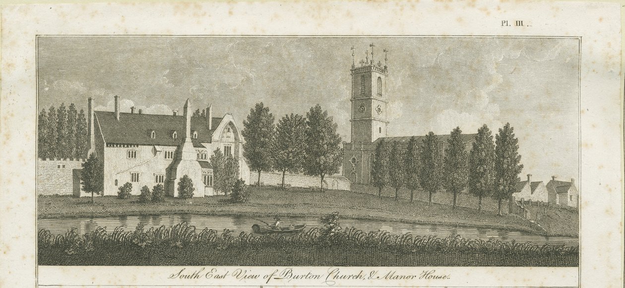 Burton-upon-Trent Abbey: rytina, nd [c 1795] (tisk) od Stebbing Shaw