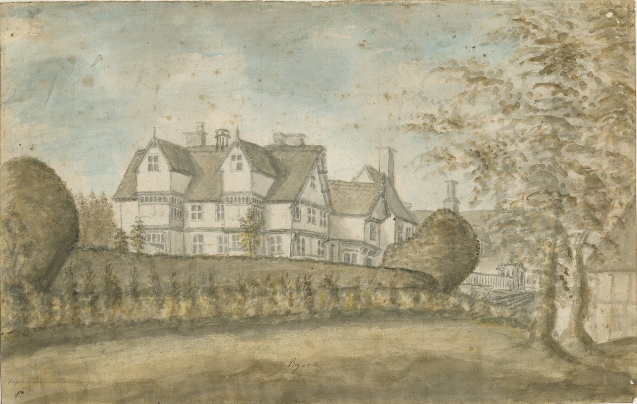 Eccleshall - Biana Hall: malba vodovými barvami, nd [1795] od Stebbing Shaw