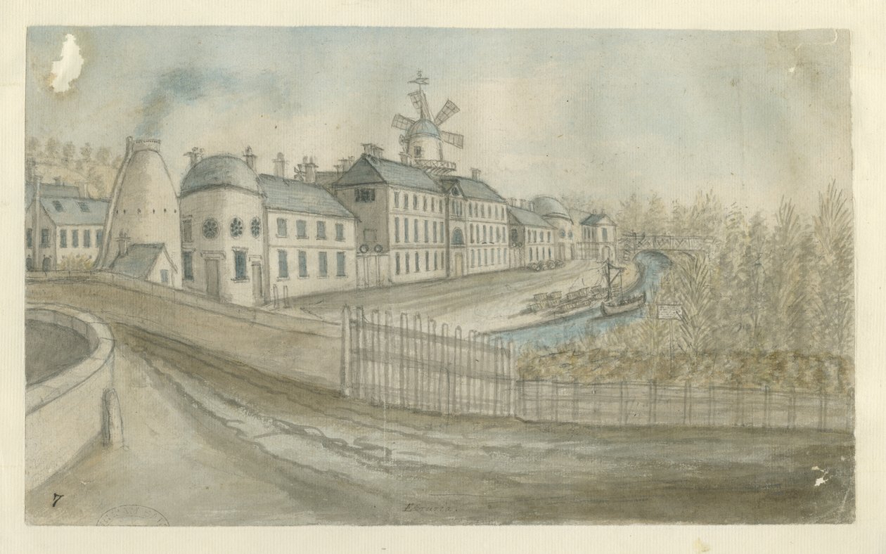 Etruria – továrna: malba vodovými barvami, nd [1762-1802] od Stebbing Shaw