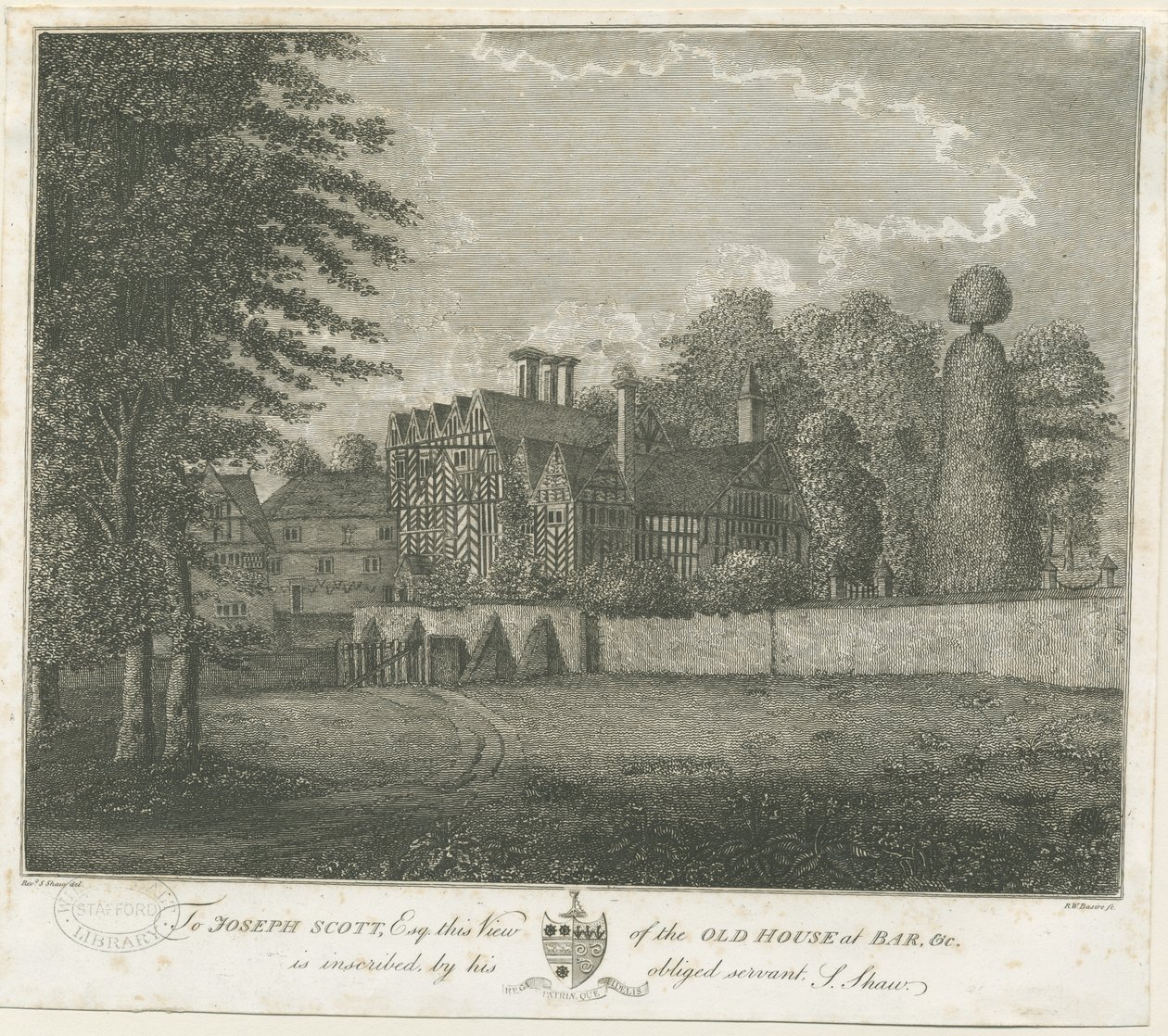 Great Barr Village - Old Tudor House: rytina, nd [konec 18. století] (tisk) od Stebbing Shaw