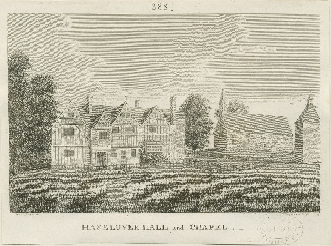 Haselour Chapel: rytina od Stebbing Shaw