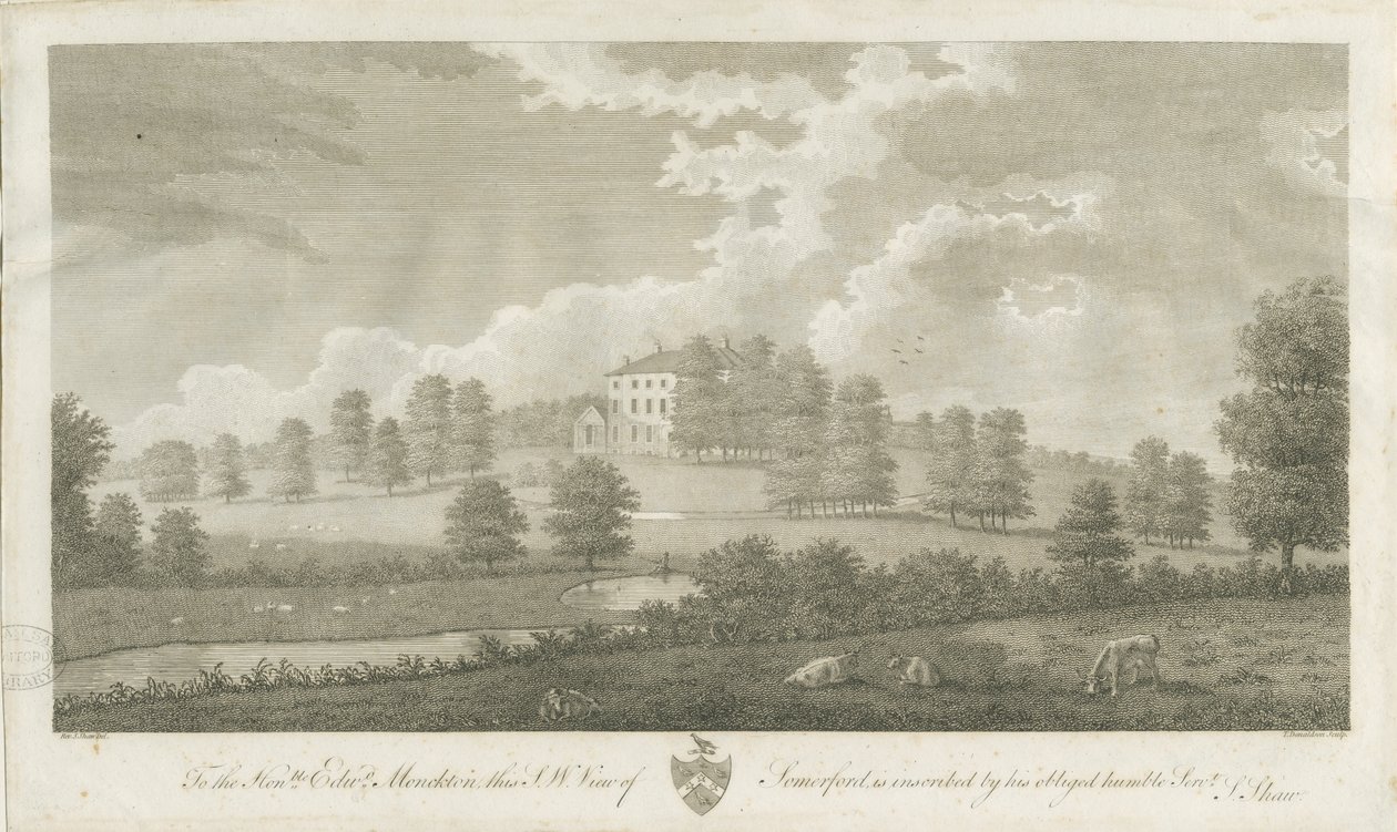 Somerford Hall: rytina, nd [1762-1802] (tisk) od Stebbing Shaw