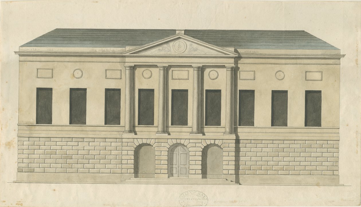 Stafford - County Gaol: akvarel, ndc 1794] (malba) od Stebbing Shaw