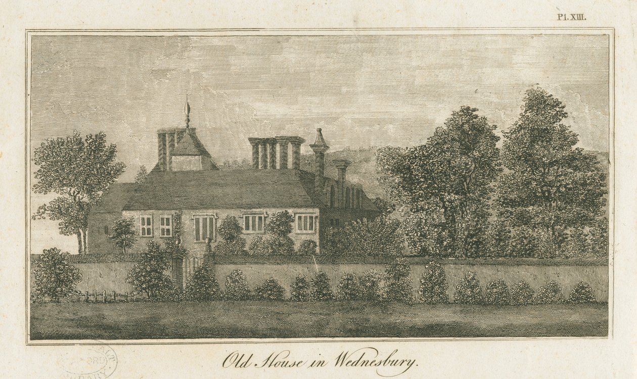 Wednesbury - Old House: rytina, nd [1762-1802] (tisk) od Stebbing Shaw