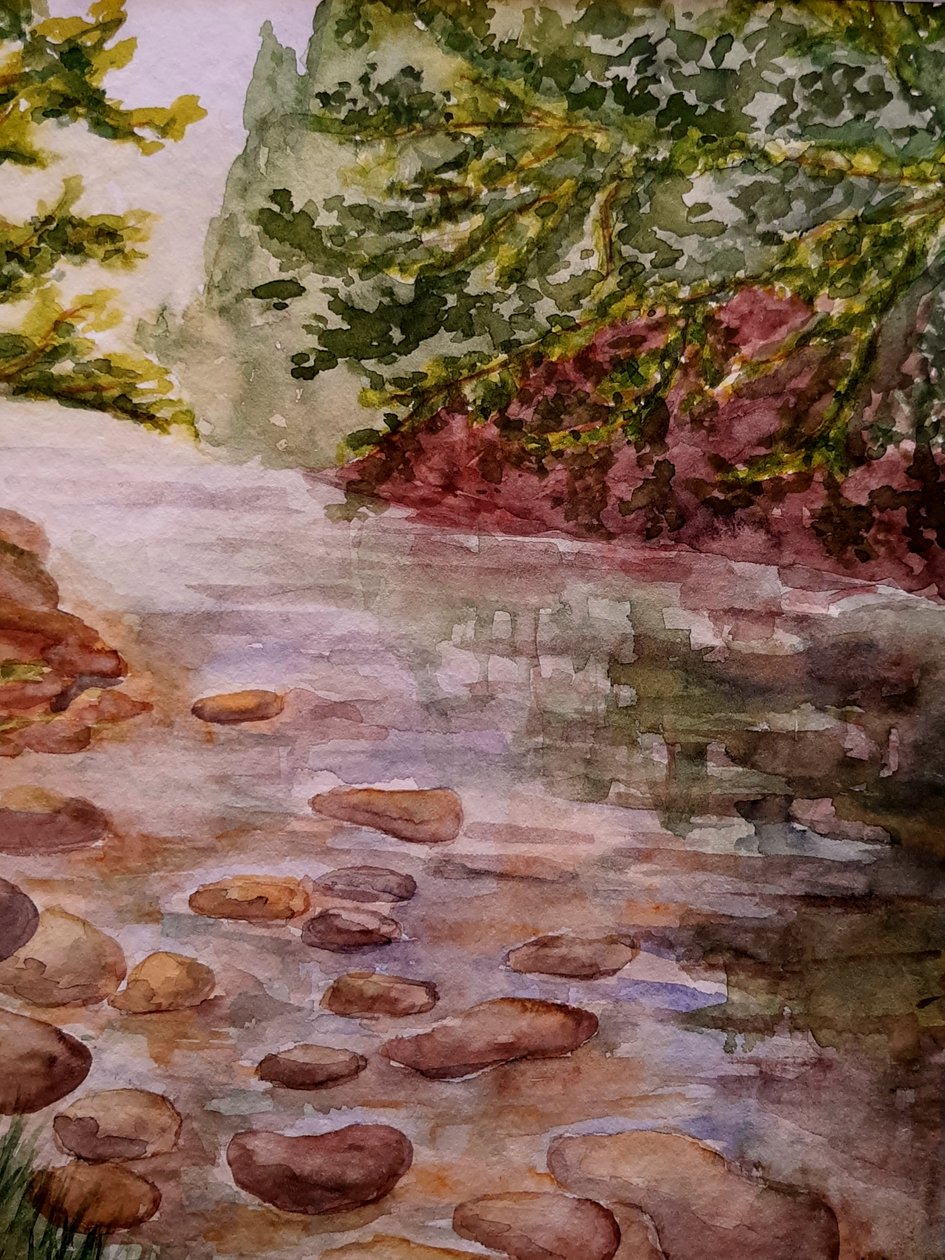 V lese - potok od Steegs Art Karin