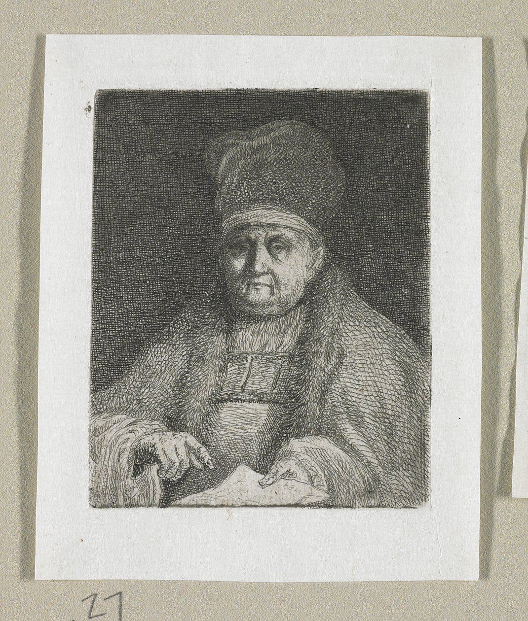 Polodlouhý portrét církevního hodnostáře od Stefan Juliusz Norblin de la Gourdaine