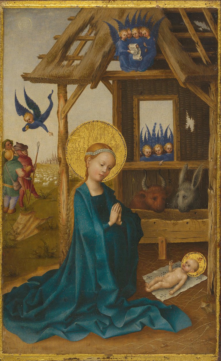 Geburt Christi (Rückseite: Kreuzigung Christi) od Stefan Lochner