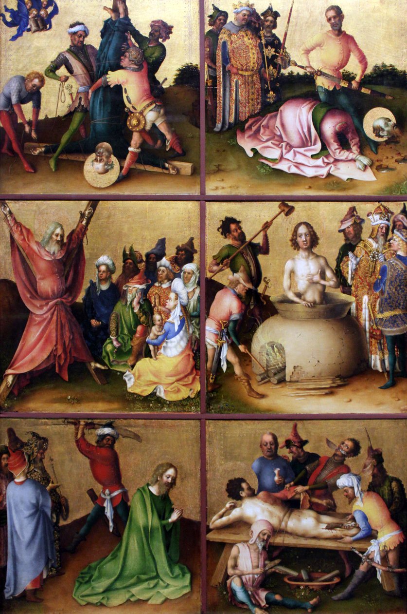 Mučednictví apoštolů
 detail:
levý panel od Stefan Lochner
