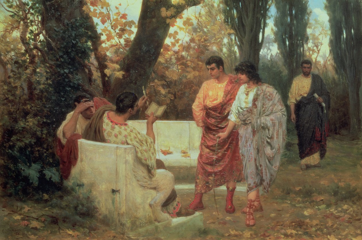 Římský básník Catullus čte svou báseň od Stefan Vladislavovich Bakalowicz