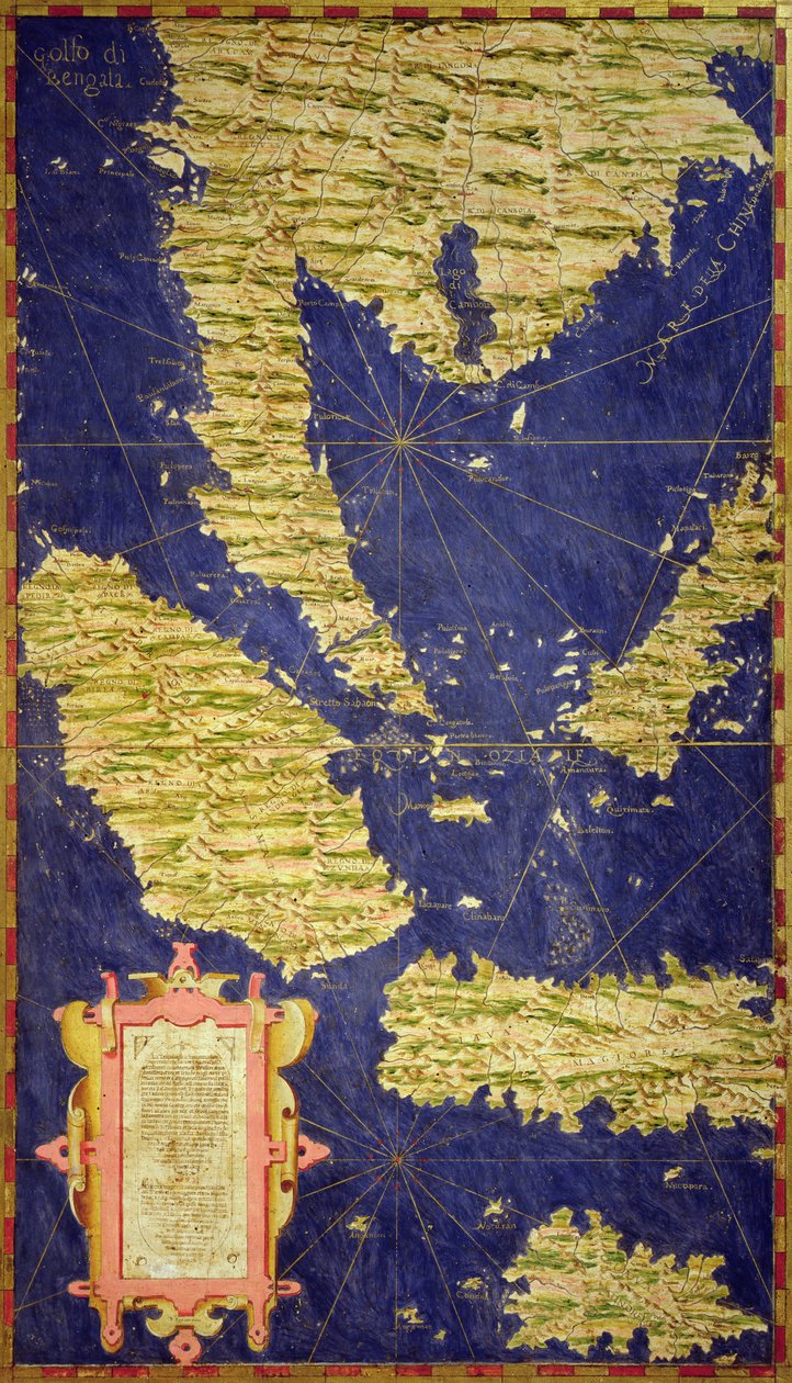 Mapa Bengálského zálivu, Čínského moře a Jávy od Stefano Bonsignori