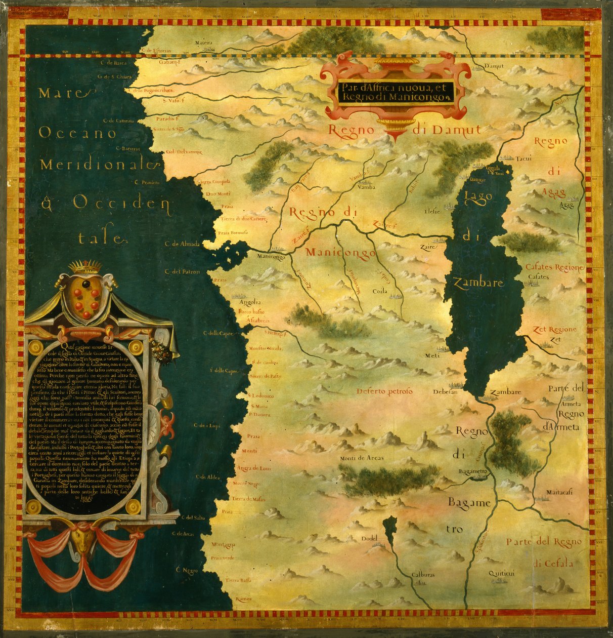 Gabon, Angola a Kongo od Stefano Bonsignori 1589