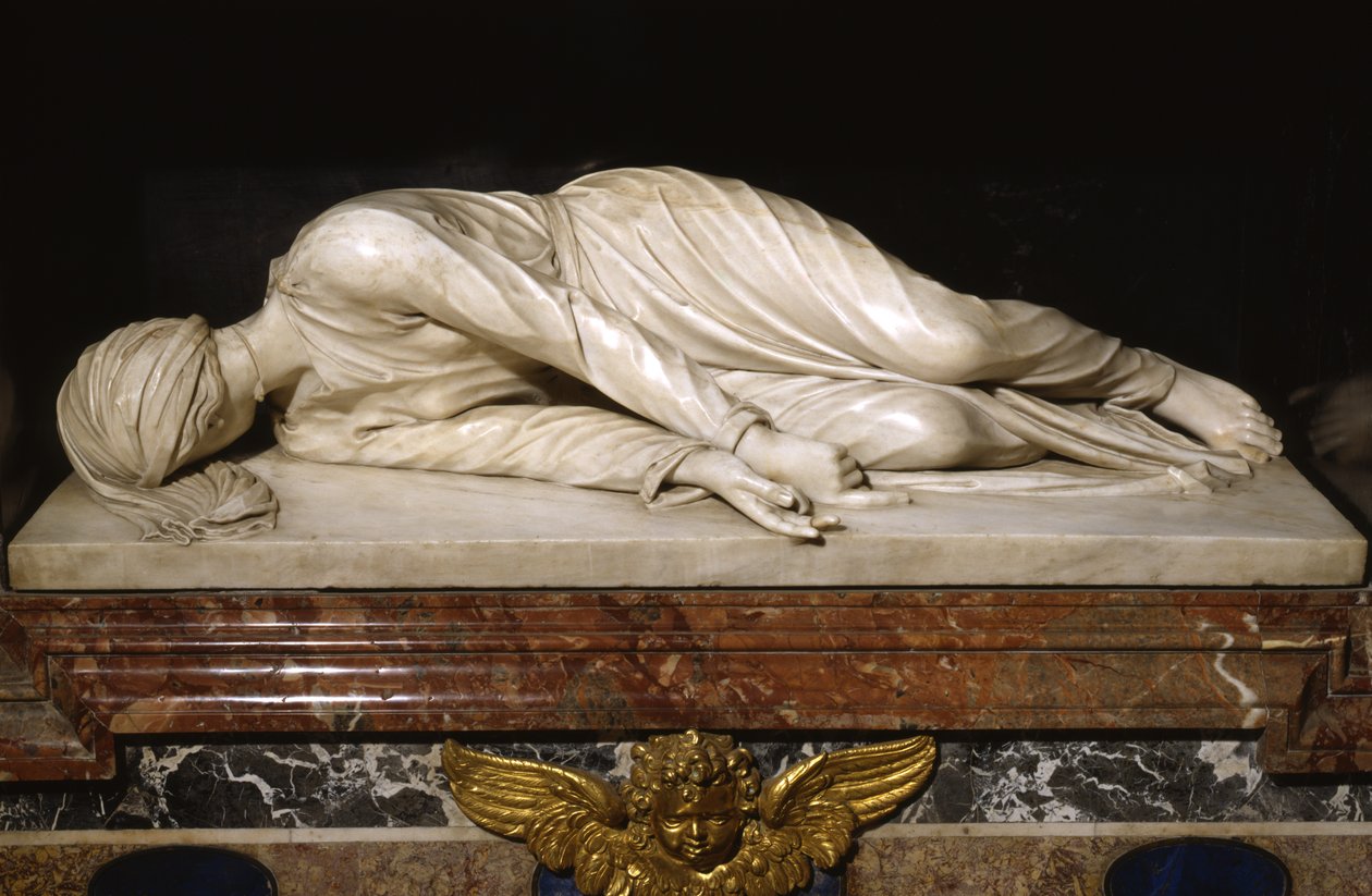 Umučení svaté Cecílie, 1600 (mramor) od Stefano Maderno