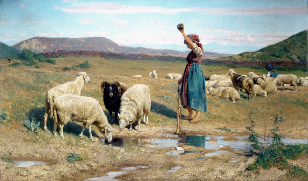 Pastýřka od Stefano Bruzzi