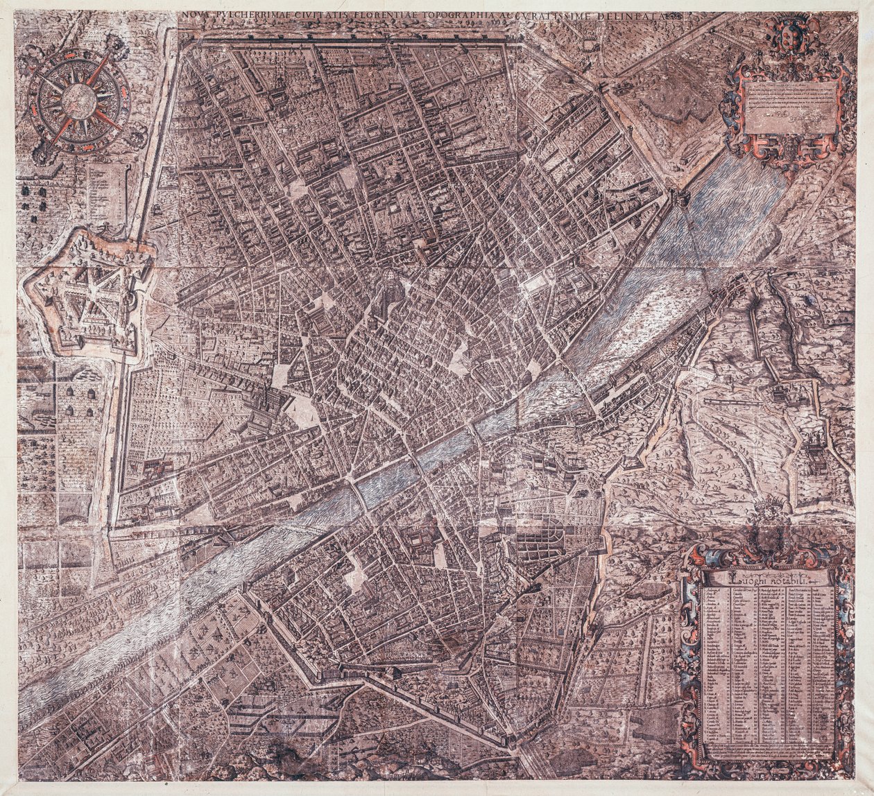 Mapa Florencie od Stefano Buonsignori