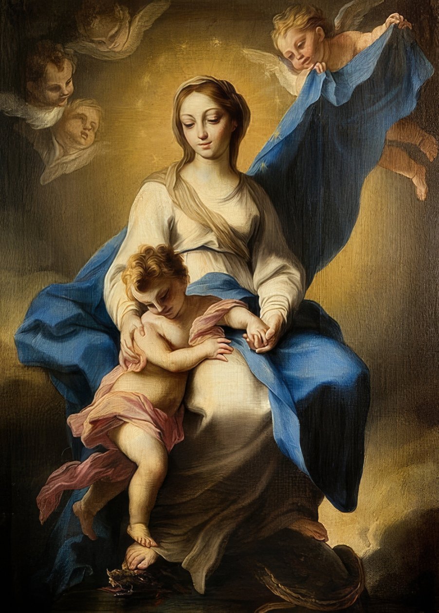 Neposkvrněná Panna. kolem roku 1690 od Stefano Maria Legnani