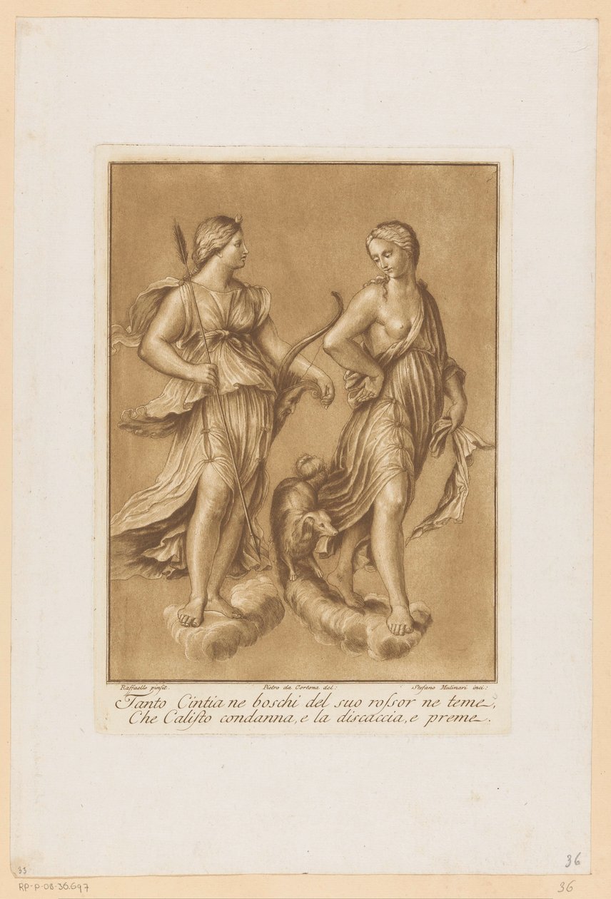 Diana en Callisto Plafondschilderingen van de Loggia di Galatea v de Villa Farnesina te Rome (název seriálu) od Stefano Mulinari