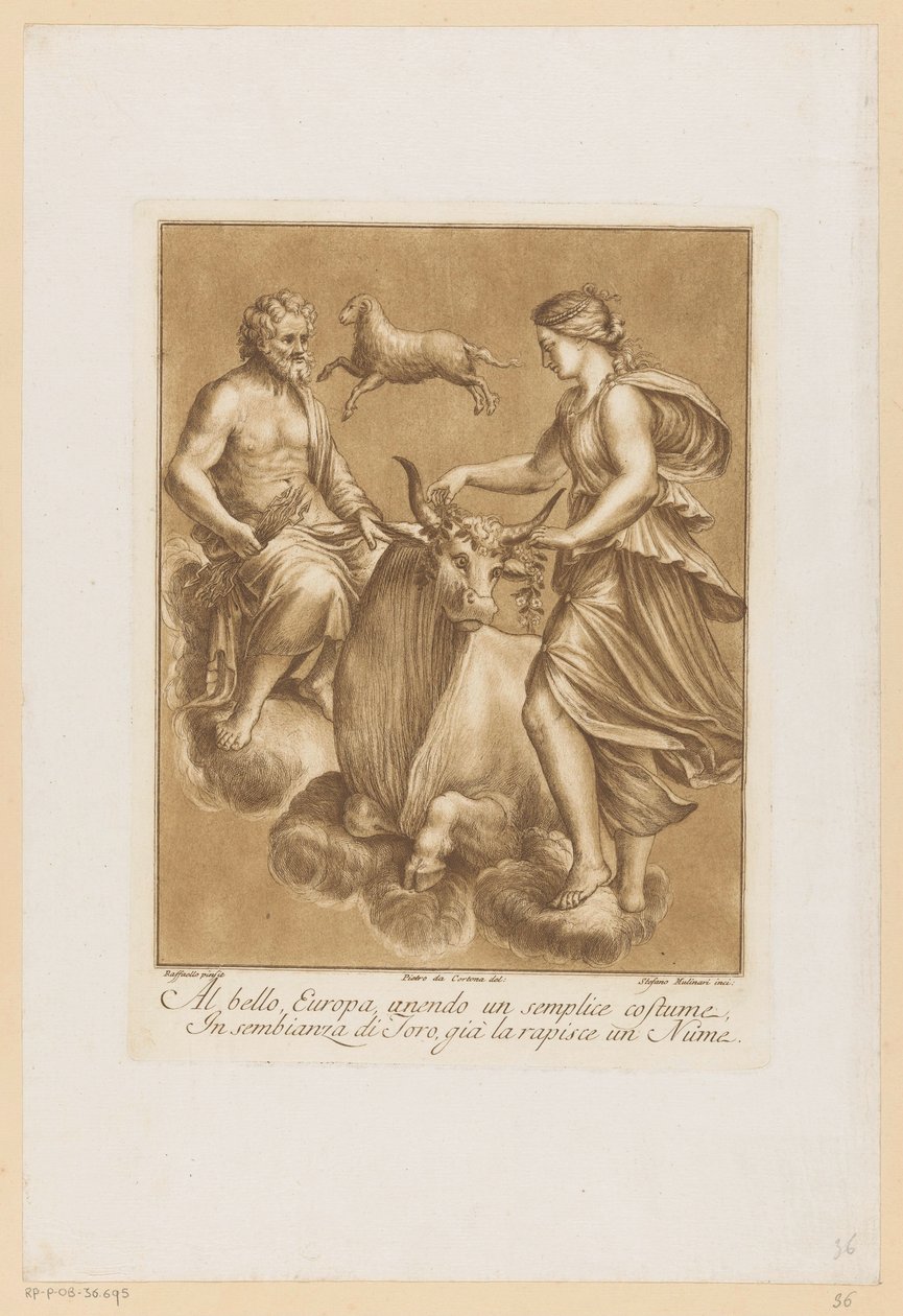 Jupiter a Evropa Stropní malby Loggia di Galatea ve Villa Farnesina v Římě (název série) od Stefano Mulinari