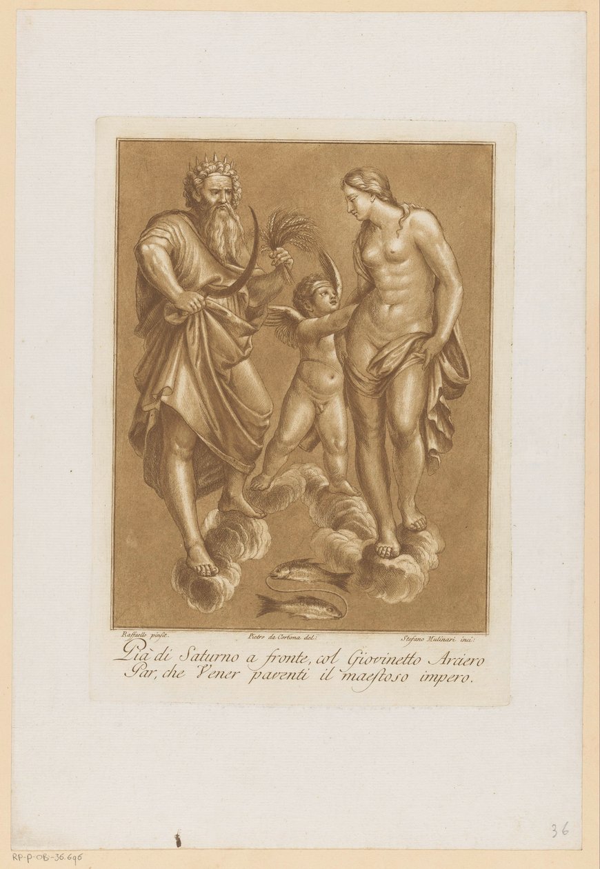 Saturnus, zamilovaná Venuše Plafondschilderingen van de Loggia di Galatea v de Villa Farnesina te Rome (název seriálu) od Stefano Mulinari