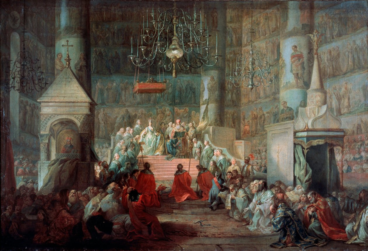 Korunovace ruské carevny Kateřiny II dne 12. září 1762, 1777. od Stefano Torelli