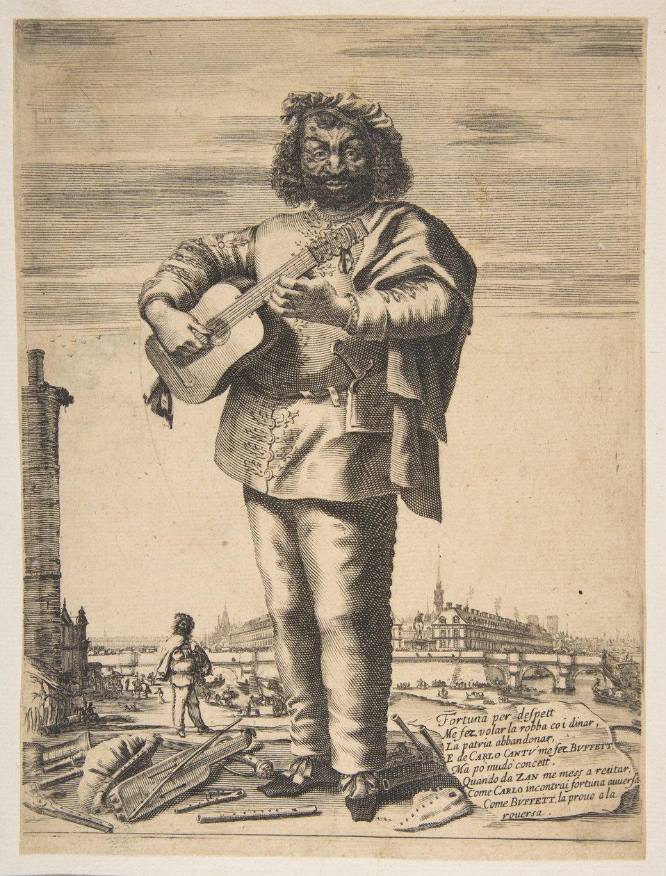 Carlo Cantu zvaný Buffetto, 1646. Tvůrci: Stefano della Bella, Jean Couvay. od Stefano della Bella, Jean Couvay