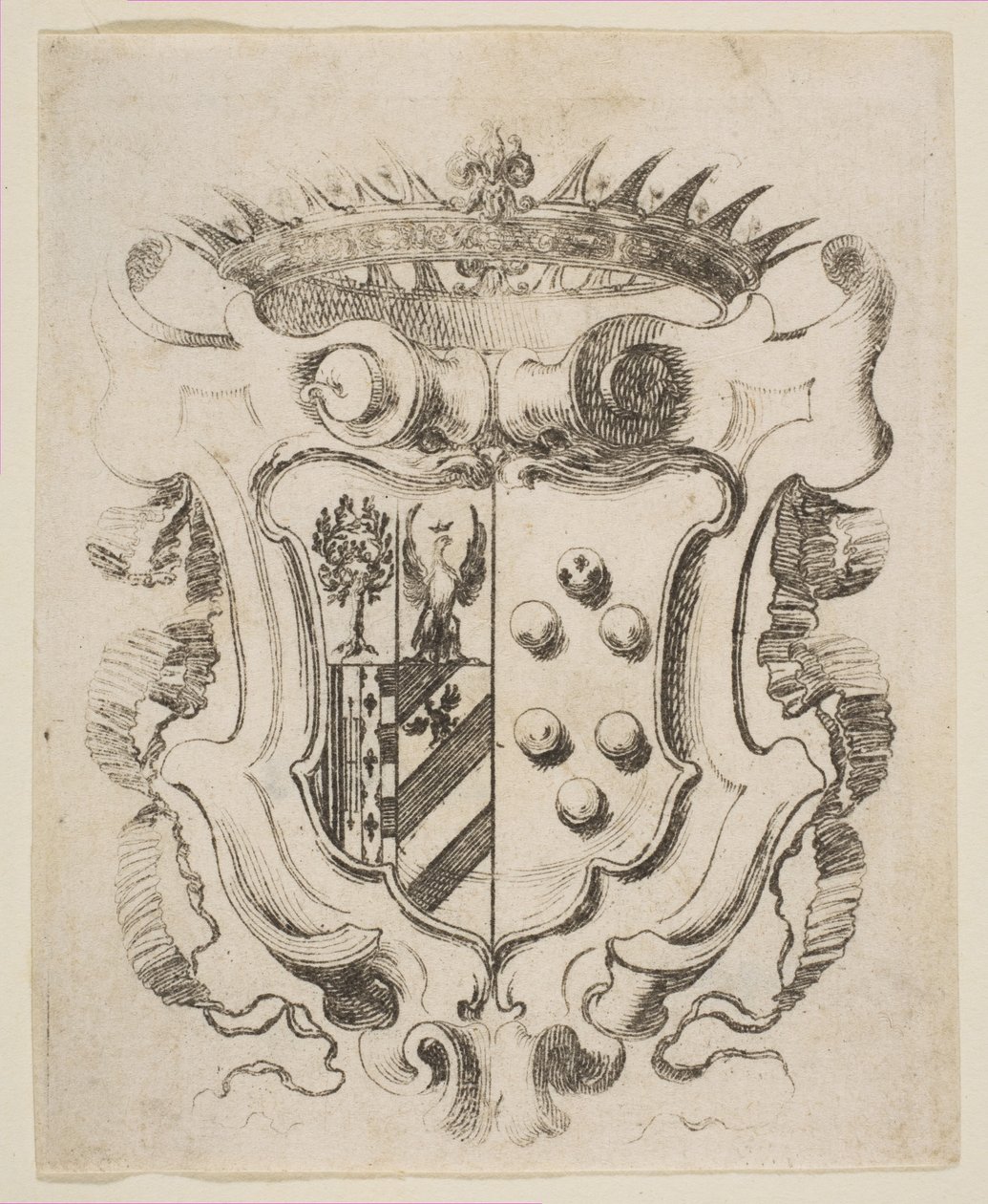 Arms of the Medici s Della Rovere, 1637. od Stefano della Bella