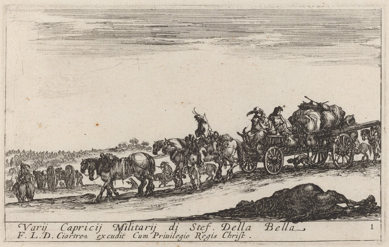 Zavazadlový vlak, c. 1641. od Stefano della Bella