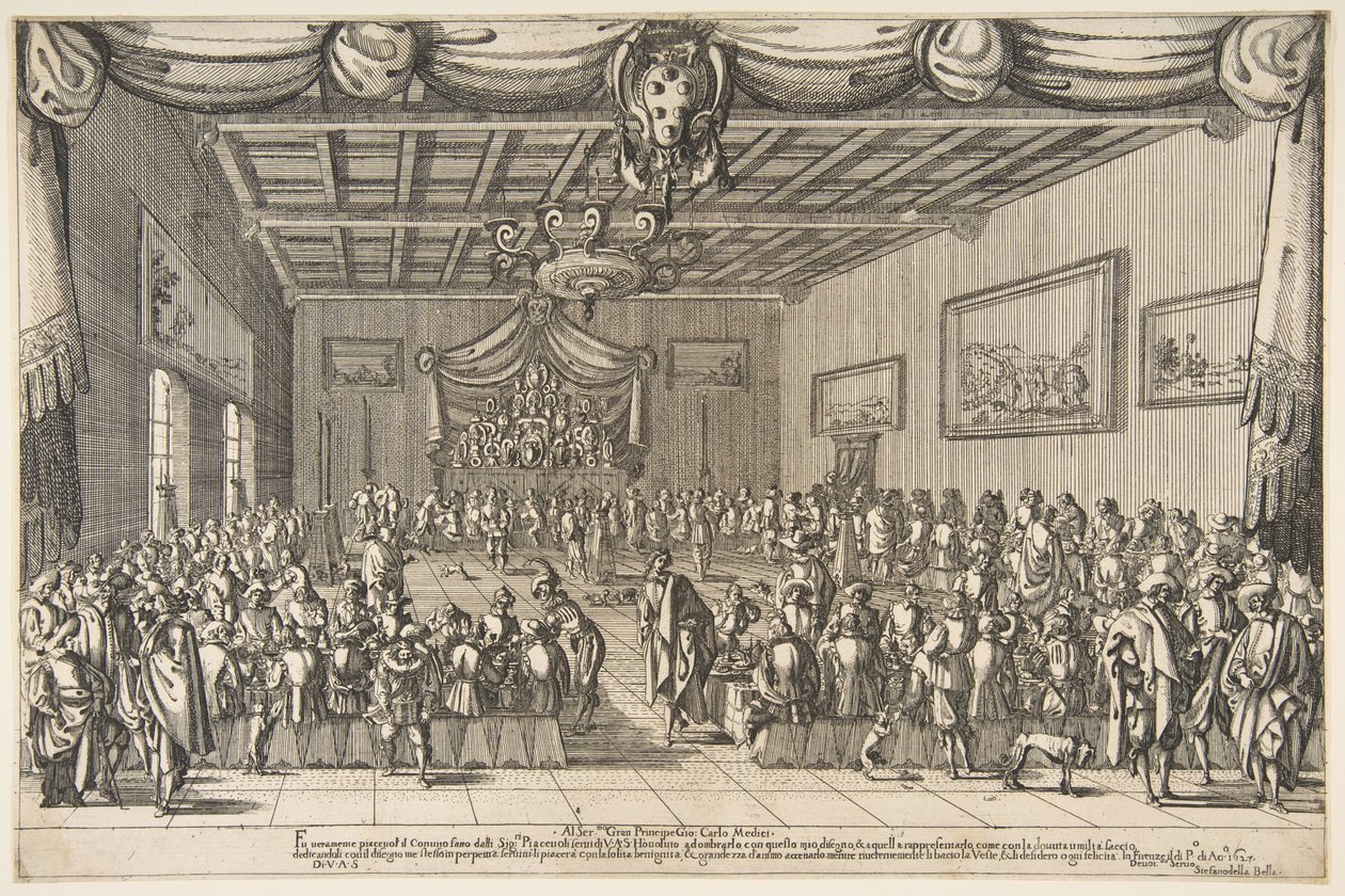 Banket příjemných, 1627. od Stefano della Bella