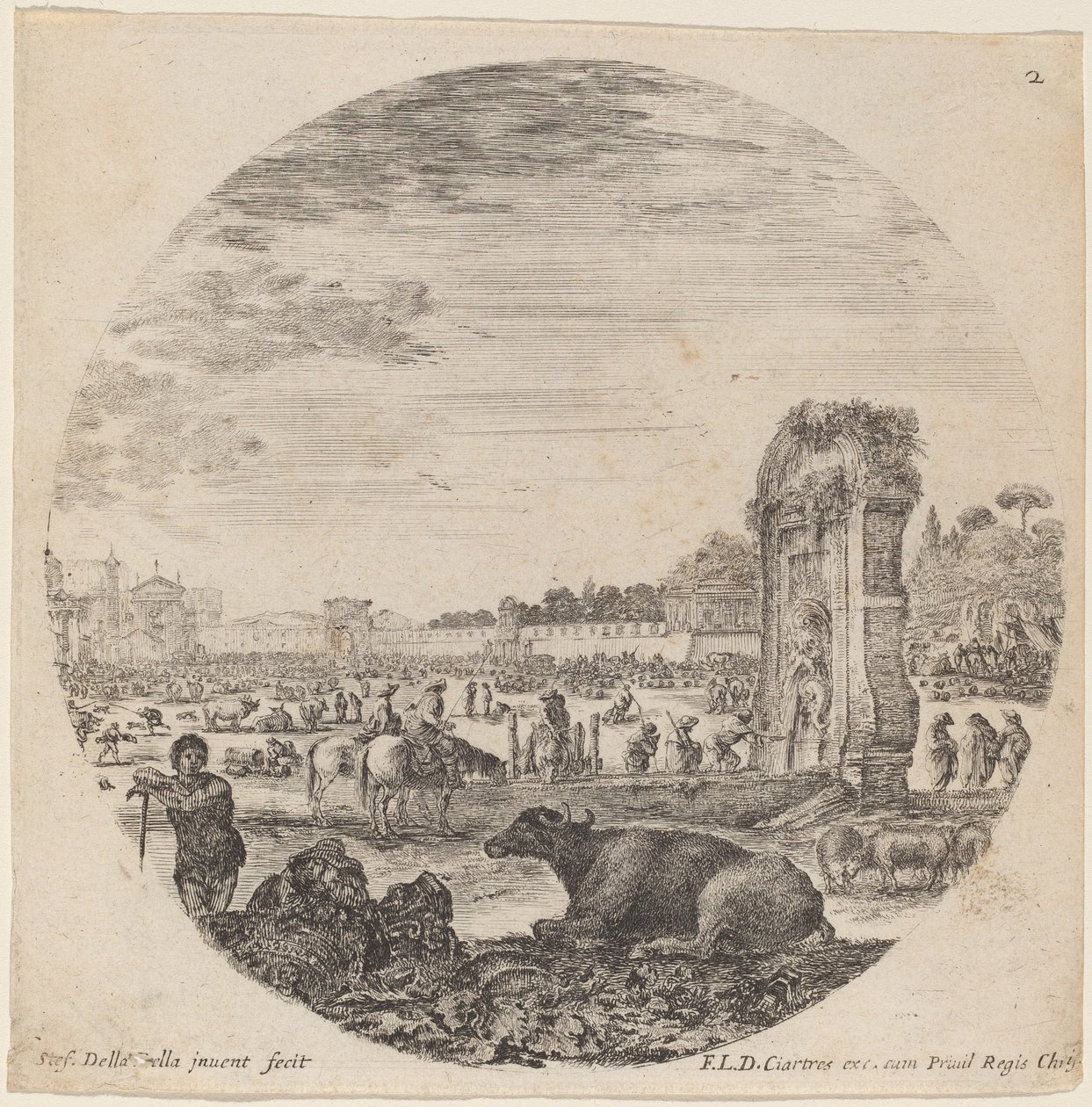 Campo Vaccino, 1646. od Stefano della Bella