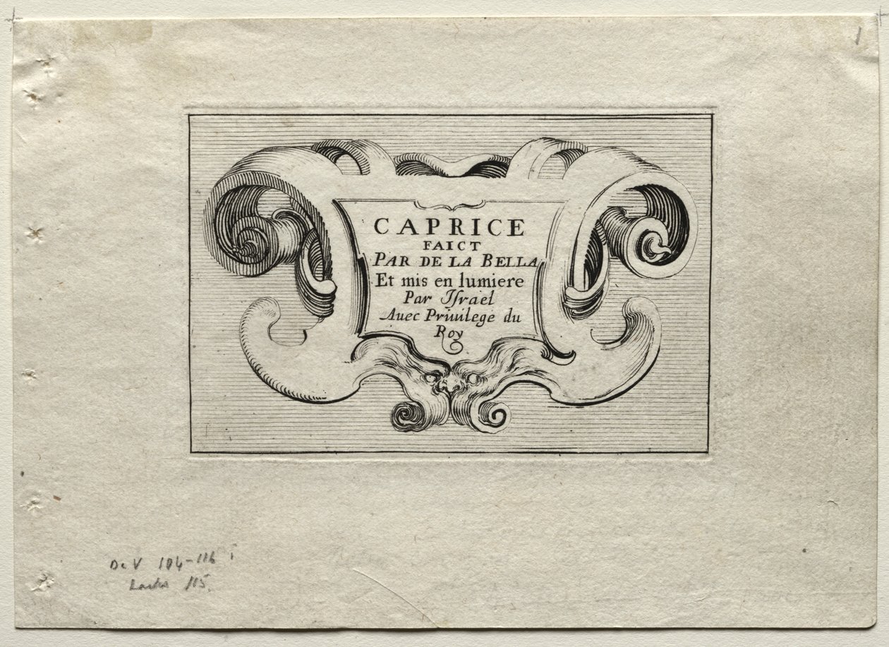 Caprices: Titulní strana od Stefano della Bella